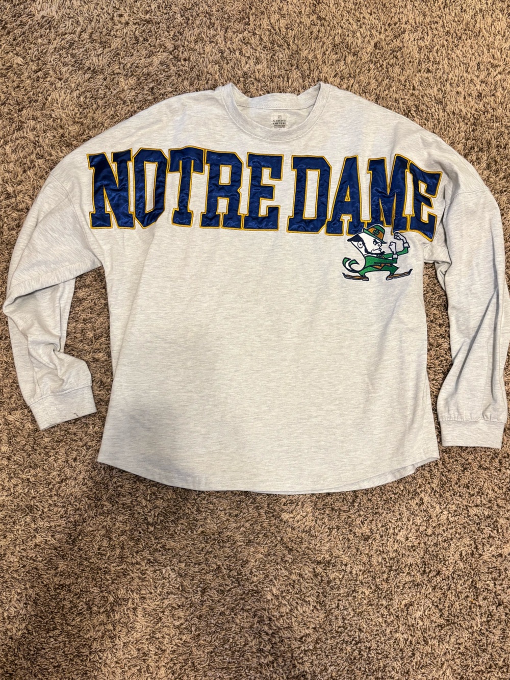 Notre Dame Long Sleeve Crewneck Sweatshirt